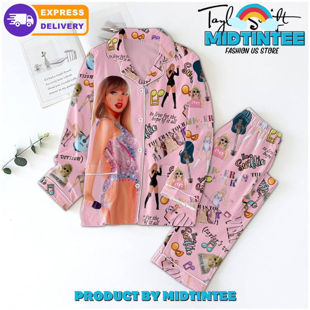 Taylor Swift Im A Swiftie Long Sleeve Or Short Sleeve Pyjama Pajama Set With Pants Hg