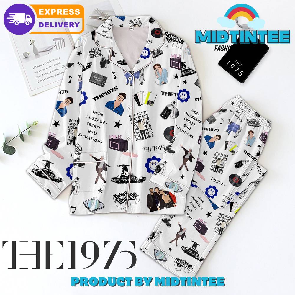 The 1975 Weak Messages Create Bad Situations Long Sleeve Or Short Sleeve Pyjama Pajama Set With Pants Hg