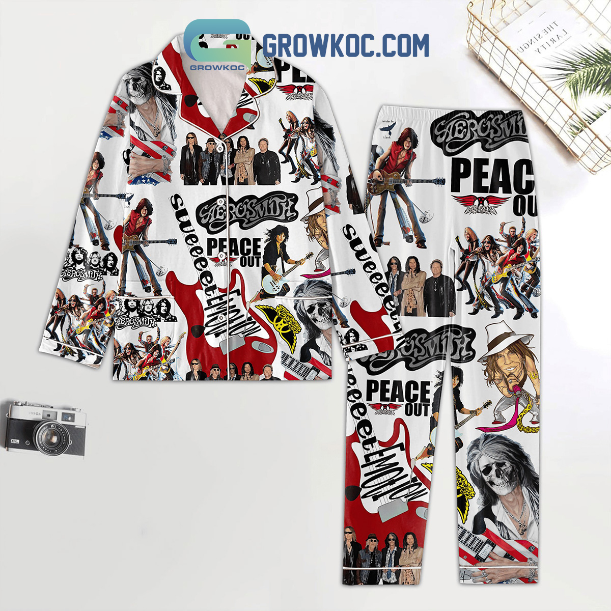Aerosmith Peace Out Pyjama Pajama Set Nva