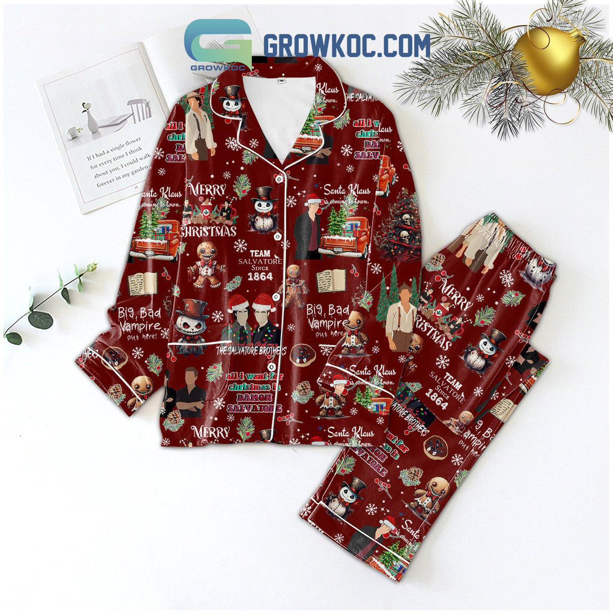 All I Want For Is Damon Salvatore Pajama Set Nva