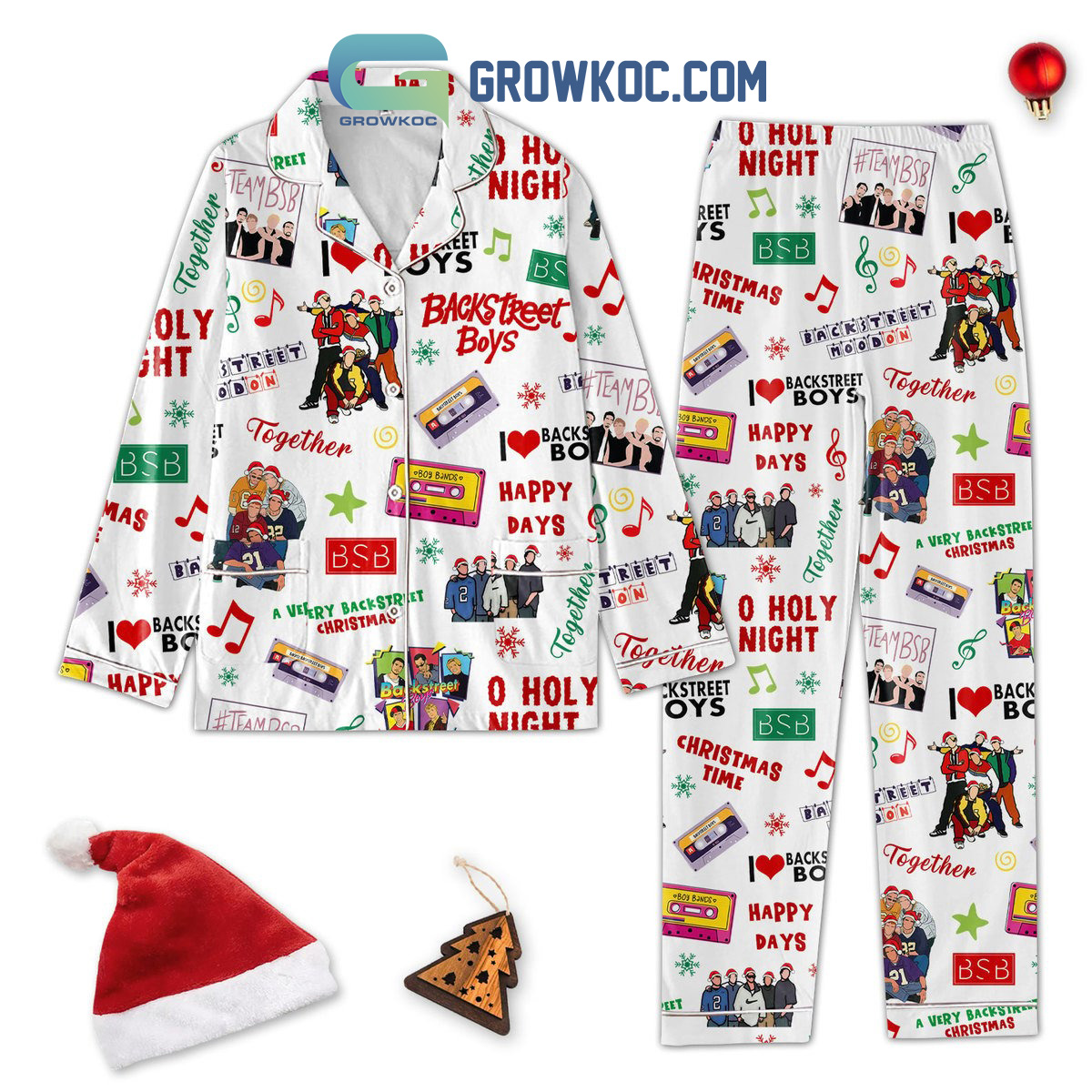 Backstreet Boys A Very Backstreet Happy Holiday Pyjama Pajama Set Nva