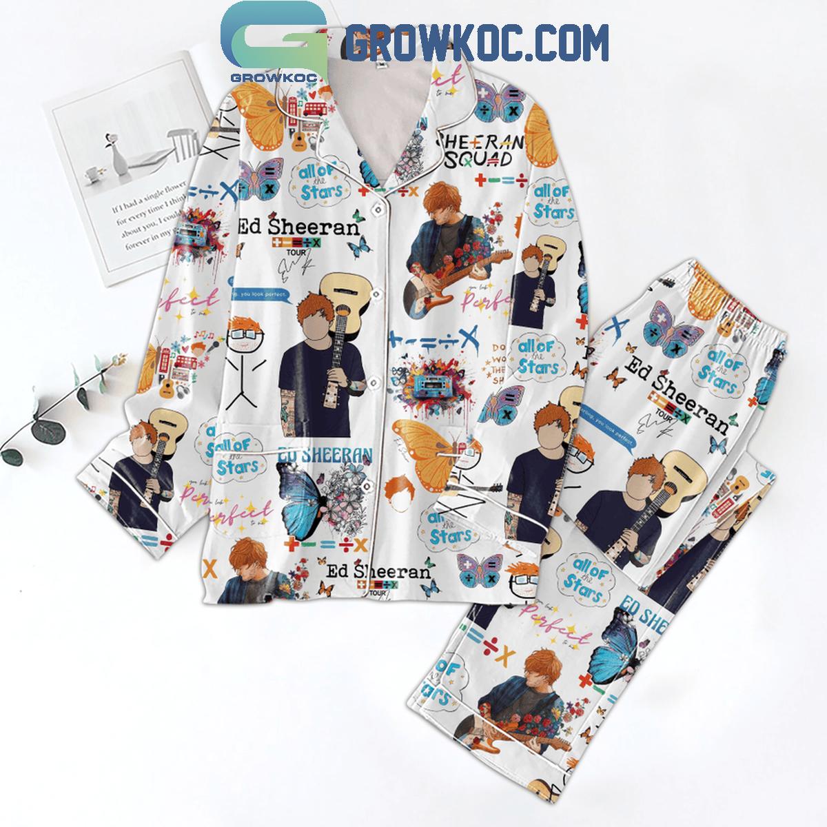Ed Sheeran All Of The Stars Pyjama Pajama Set Nva