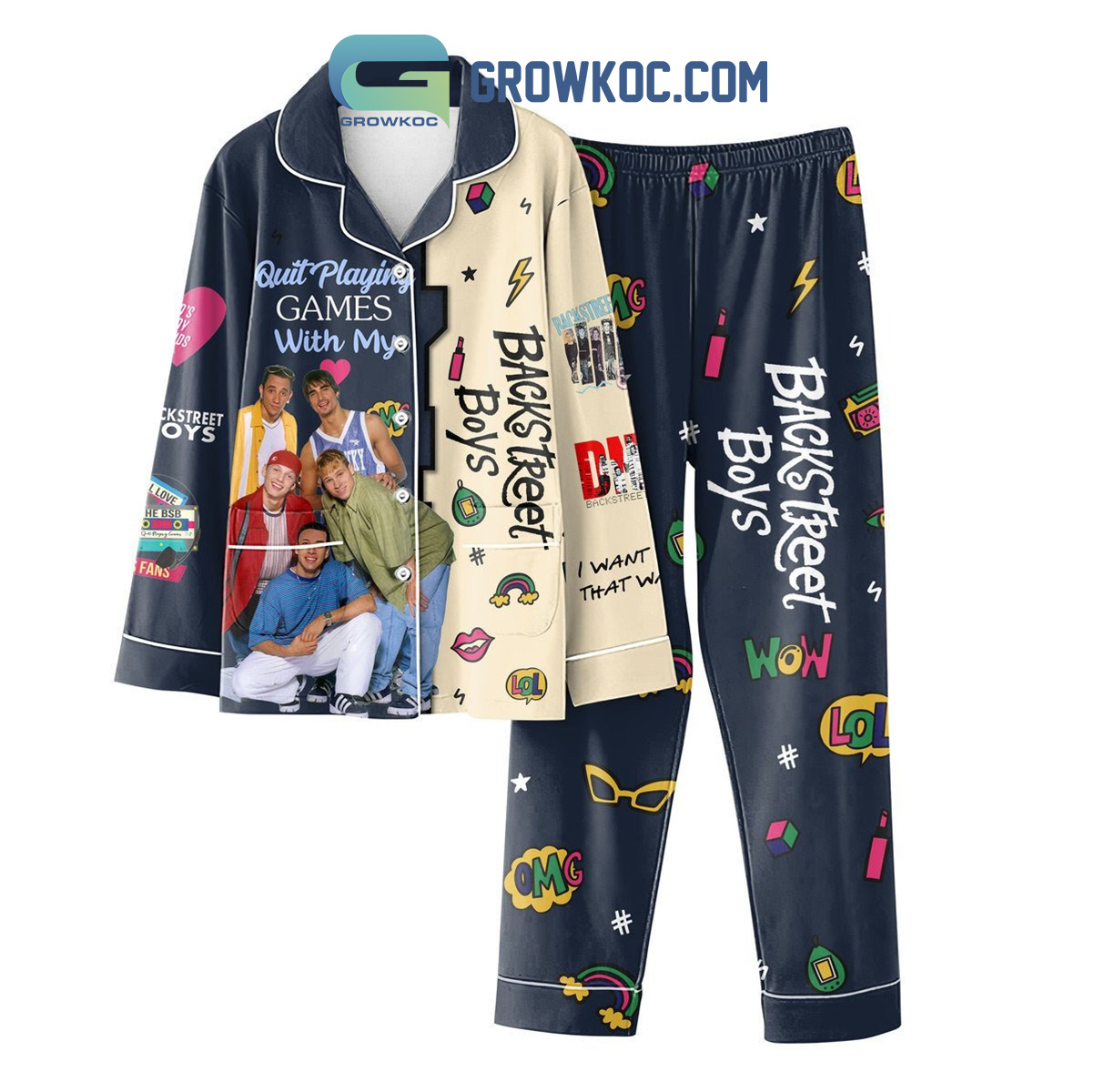 Backstreet Boys Quit Playing Game With My Backstreet Boys Pyjama Pajama Set Nva