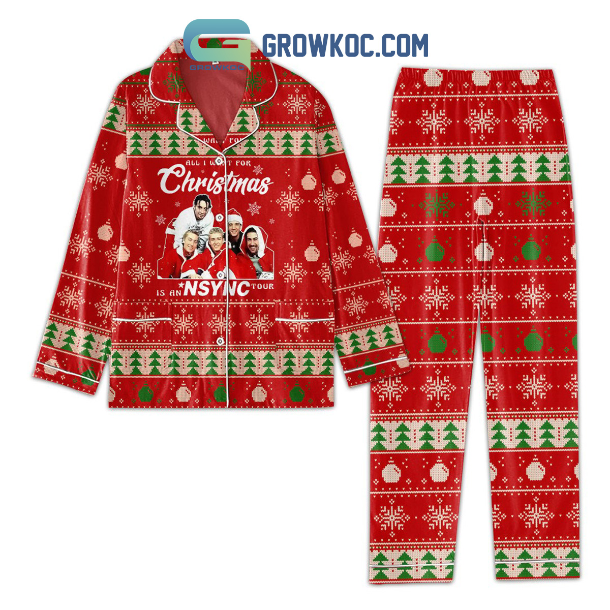 All I Want For Is An Nsync Tour Pajama Set Pyjamas Sleepwear Short Sleeve Long Sleeve Nva
