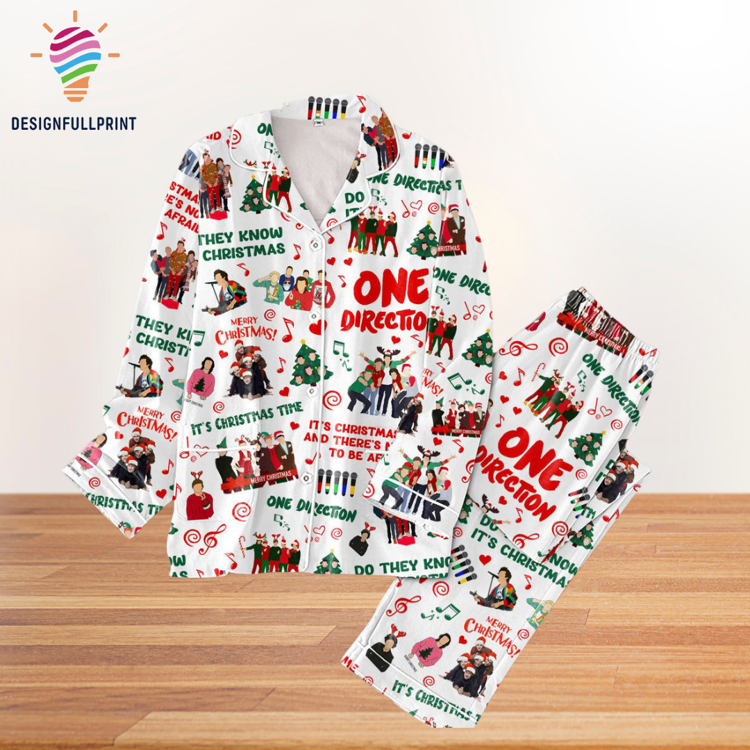 One Direction They Know Happy Holiday Pyjama Pajama Set Nva