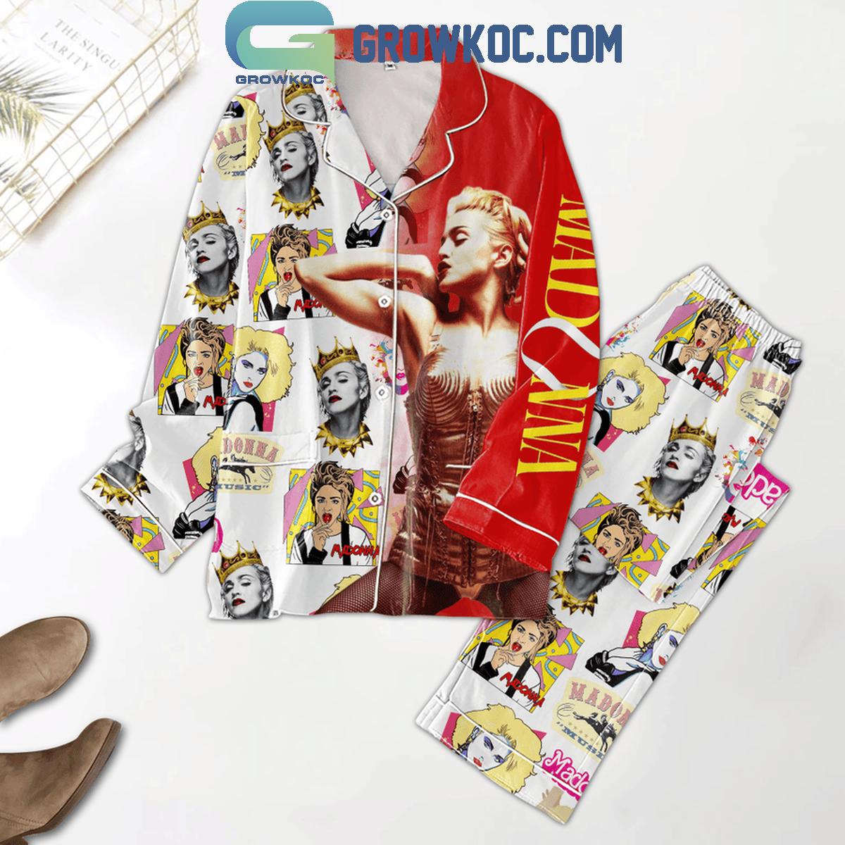 Madonna Music Pop Queen Pyjama Pajama Set Nva