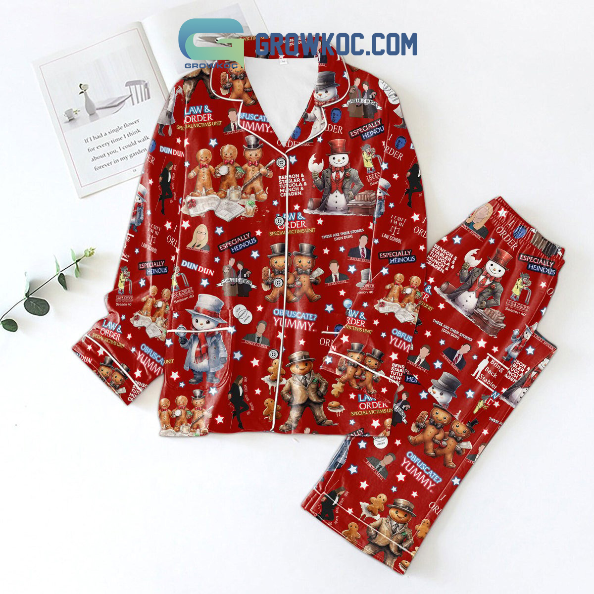 Law&Order Special Victims Unit Obfuscate Yummy Pajama Set Nva