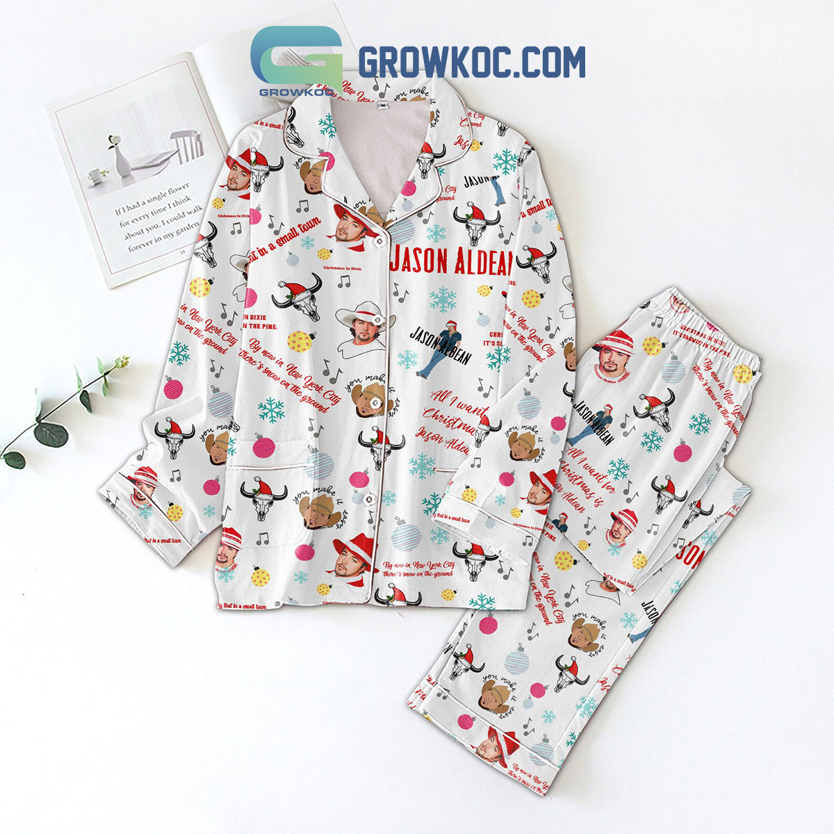Jason Aldean By Now In New York City There?S Snow On The Ground Pajama Set Nva