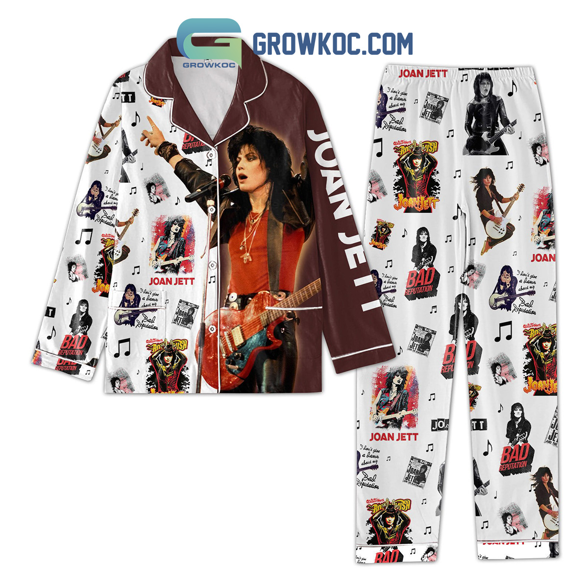 Joan Jett Bad Reputation Pyjama Pajama Set Nva