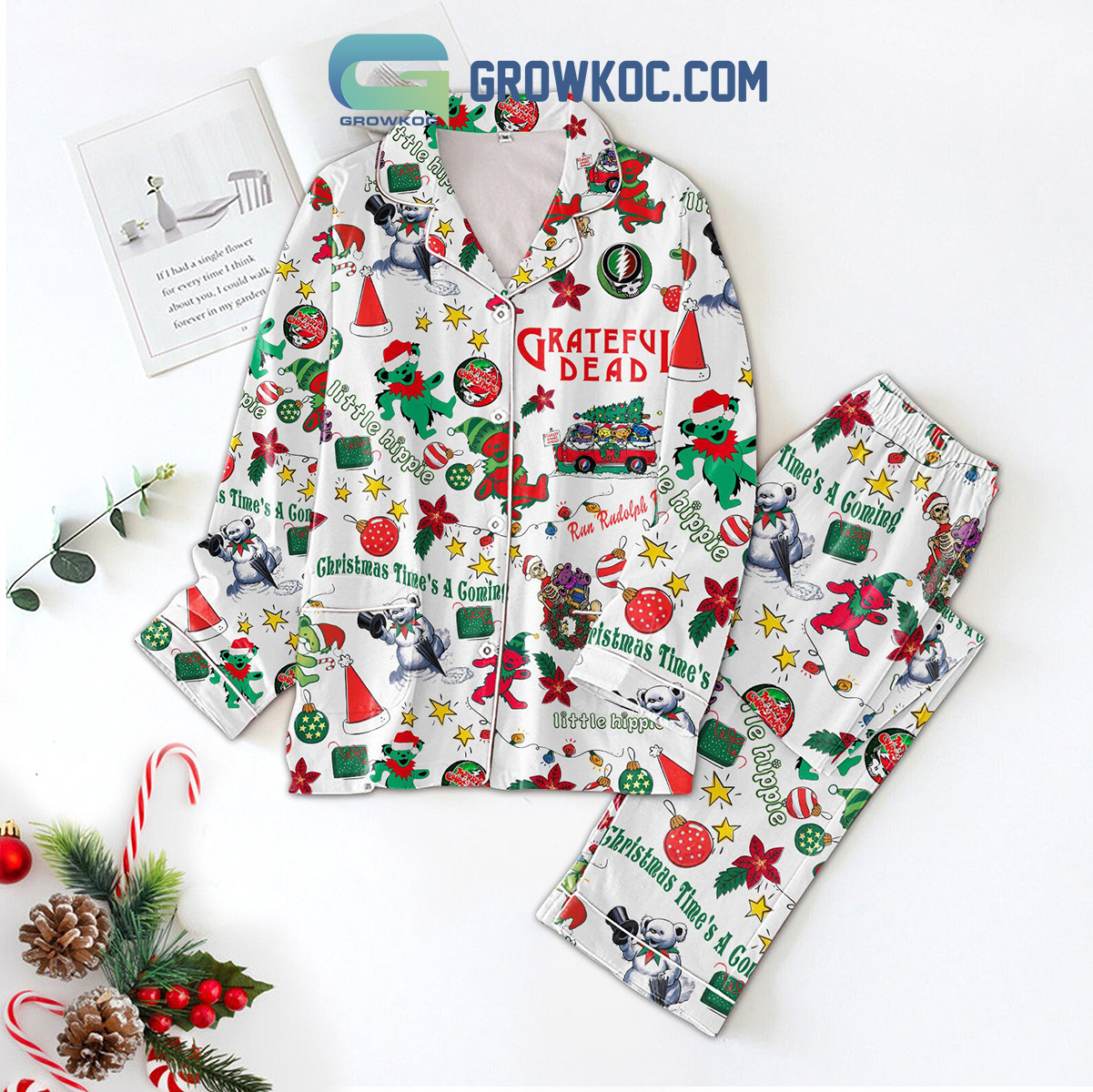 Grateful Dead Little Hippie Time?S A Coming Pajama Set Nva