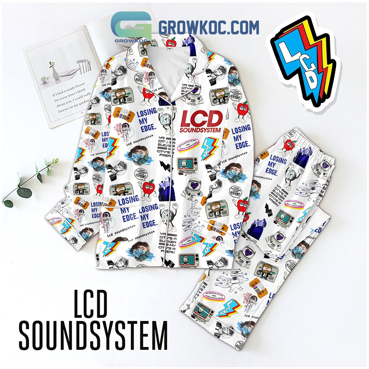 Lcd Soundsystem Losing My Edge Pyjama Pajama Set Nva