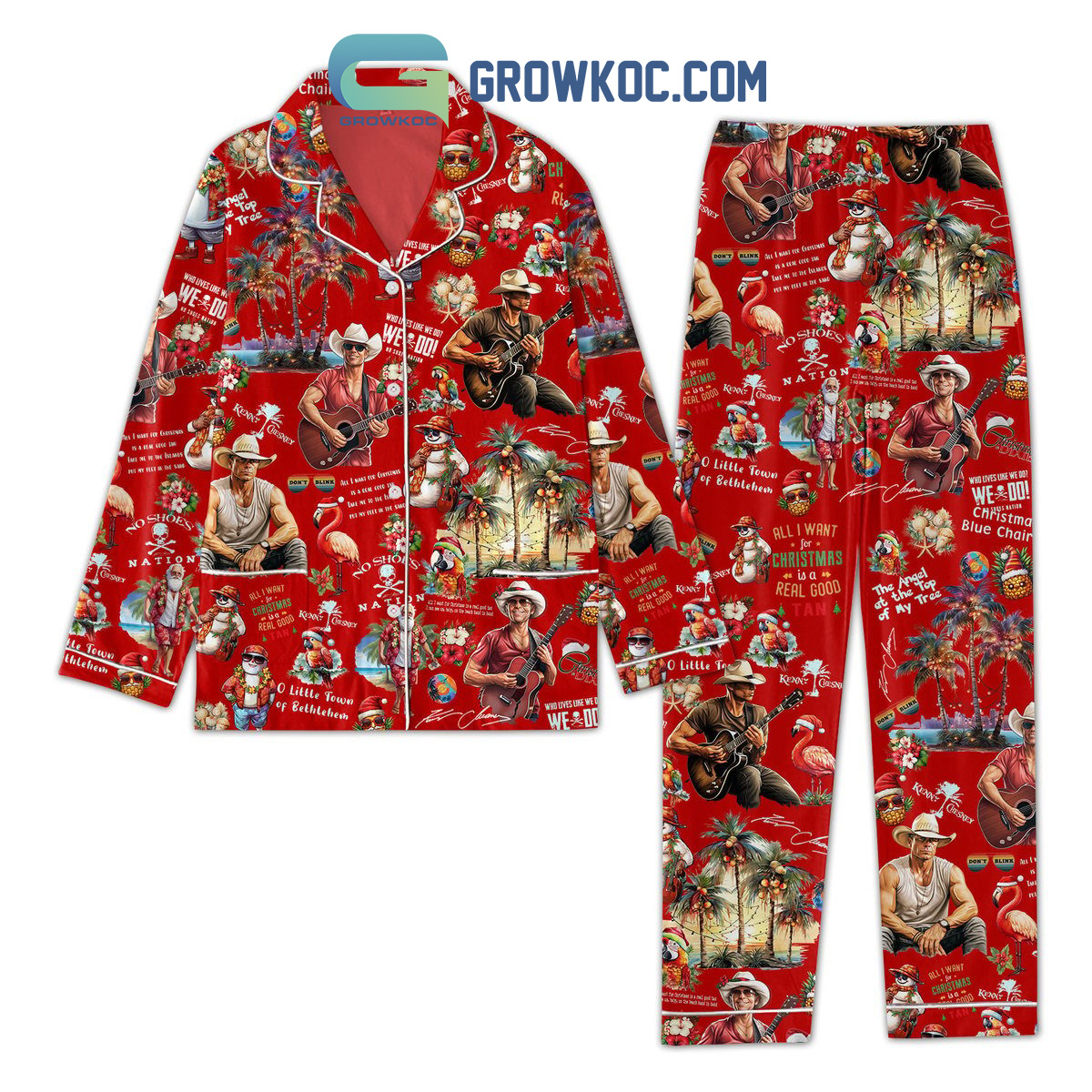 Kenny Chesney No Shoes Nation Pajama Set Nva