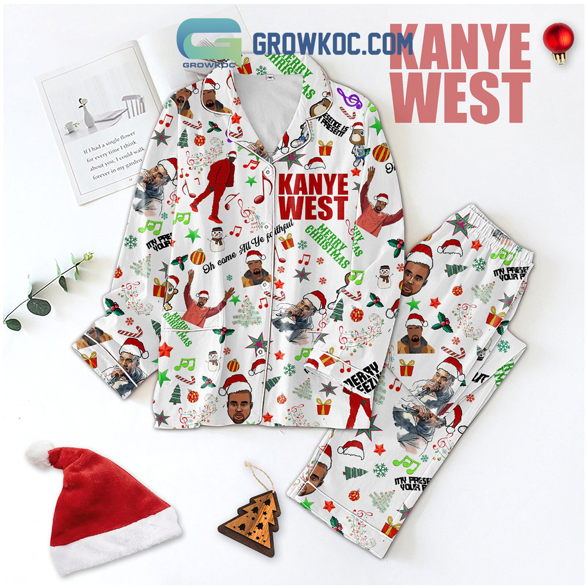 Kanye West Faithful Merry Pyjama Pajama Set Nva