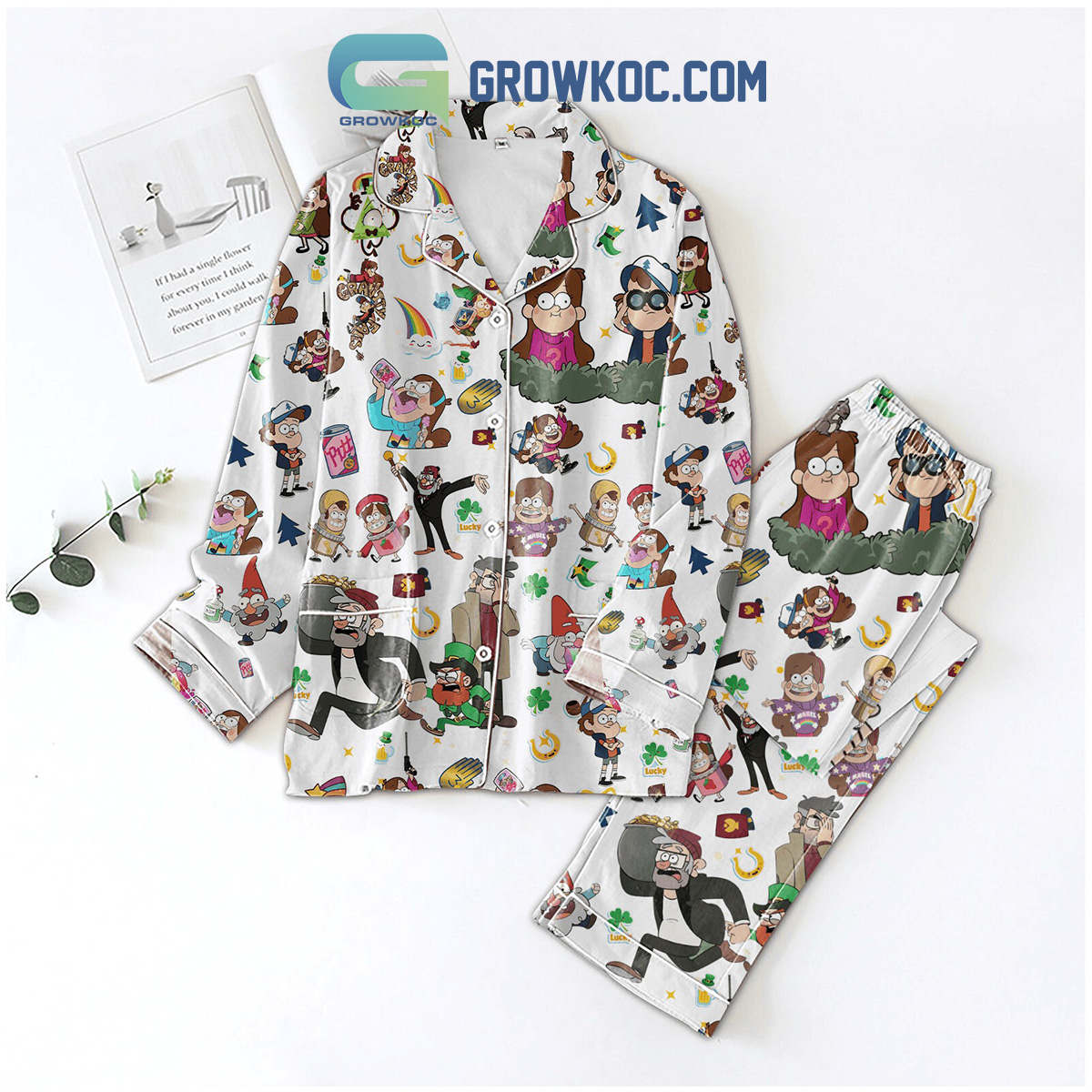 Gravity Falls Character Pyjama Pajama Set Nva White Version