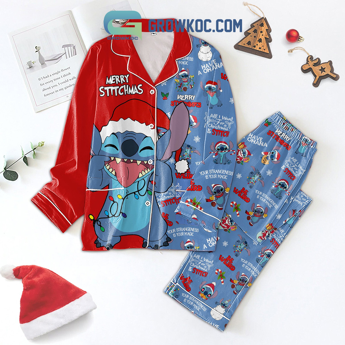 Merry Stitchmas All I Want For A Chirstmas Pajama Set Nva