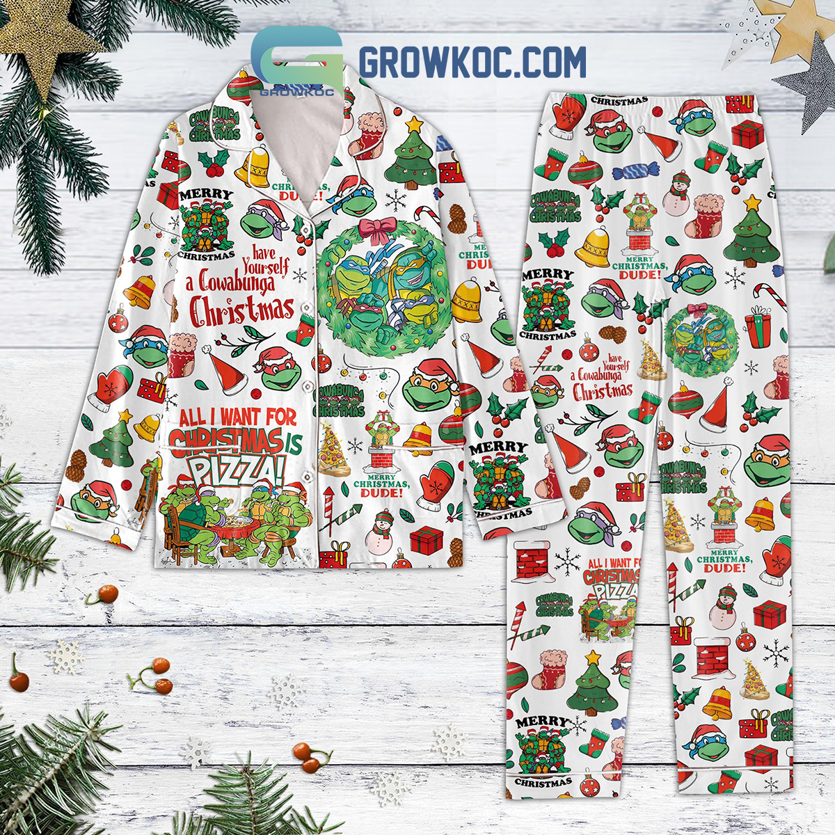Have Yourself A Cowabunga Family Matching Pajama Set Gifts Hg