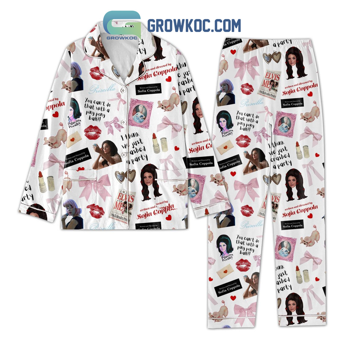 Sofia Coppola Crashing A Party Pyjama Pajama Set Nva