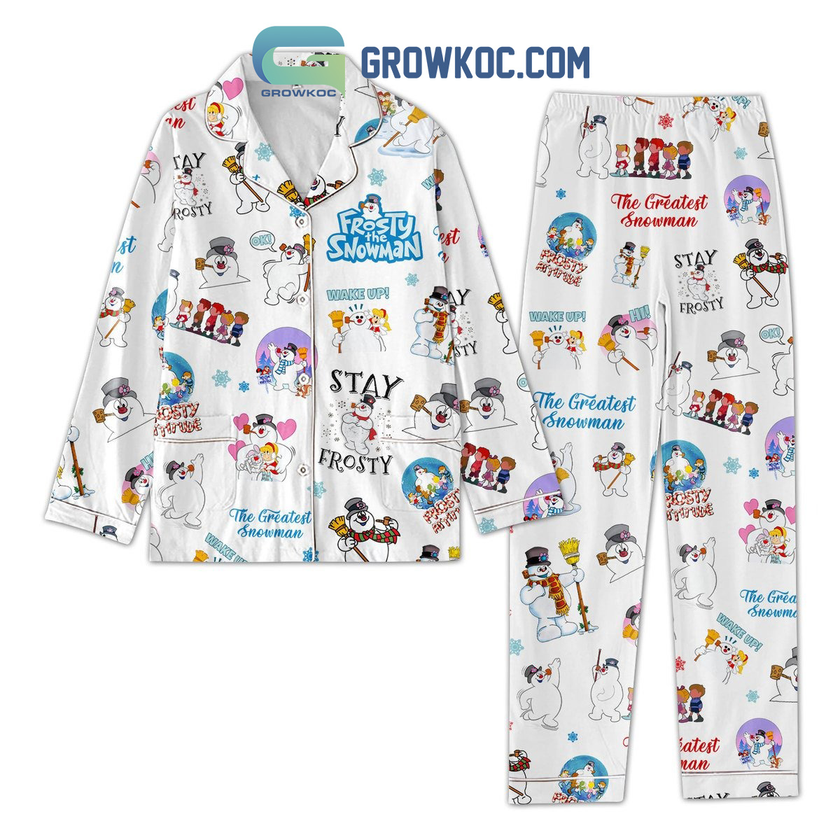 Stay Frosty The Greatest Snowman Pajama Set Nva