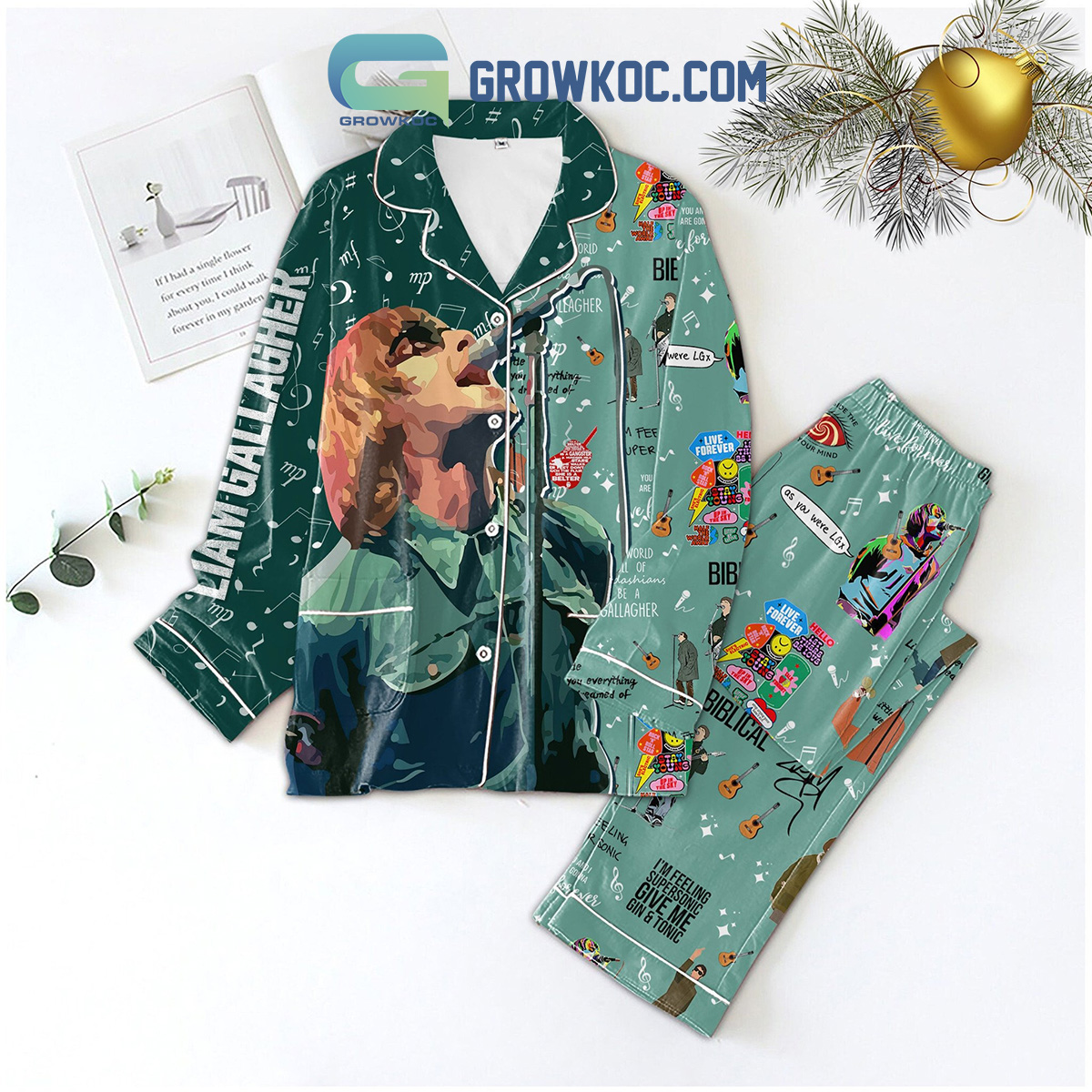 Liam Gallagher Fan Pyjama Pajama Set Nva
