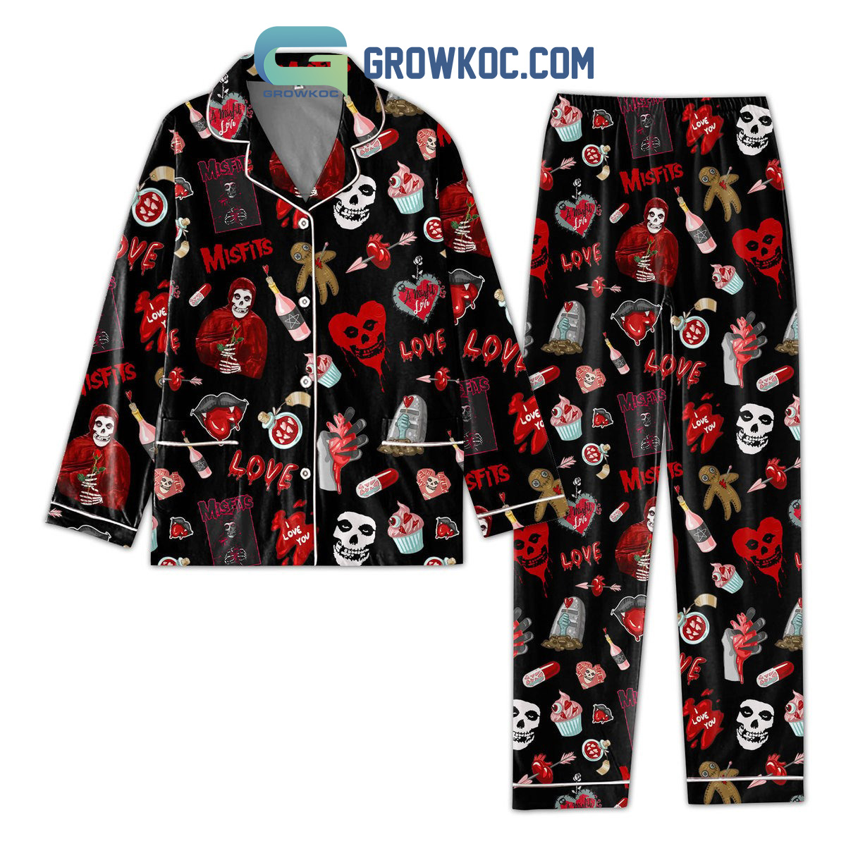 Misfits I Love You Pyjama Pajama Set Nva