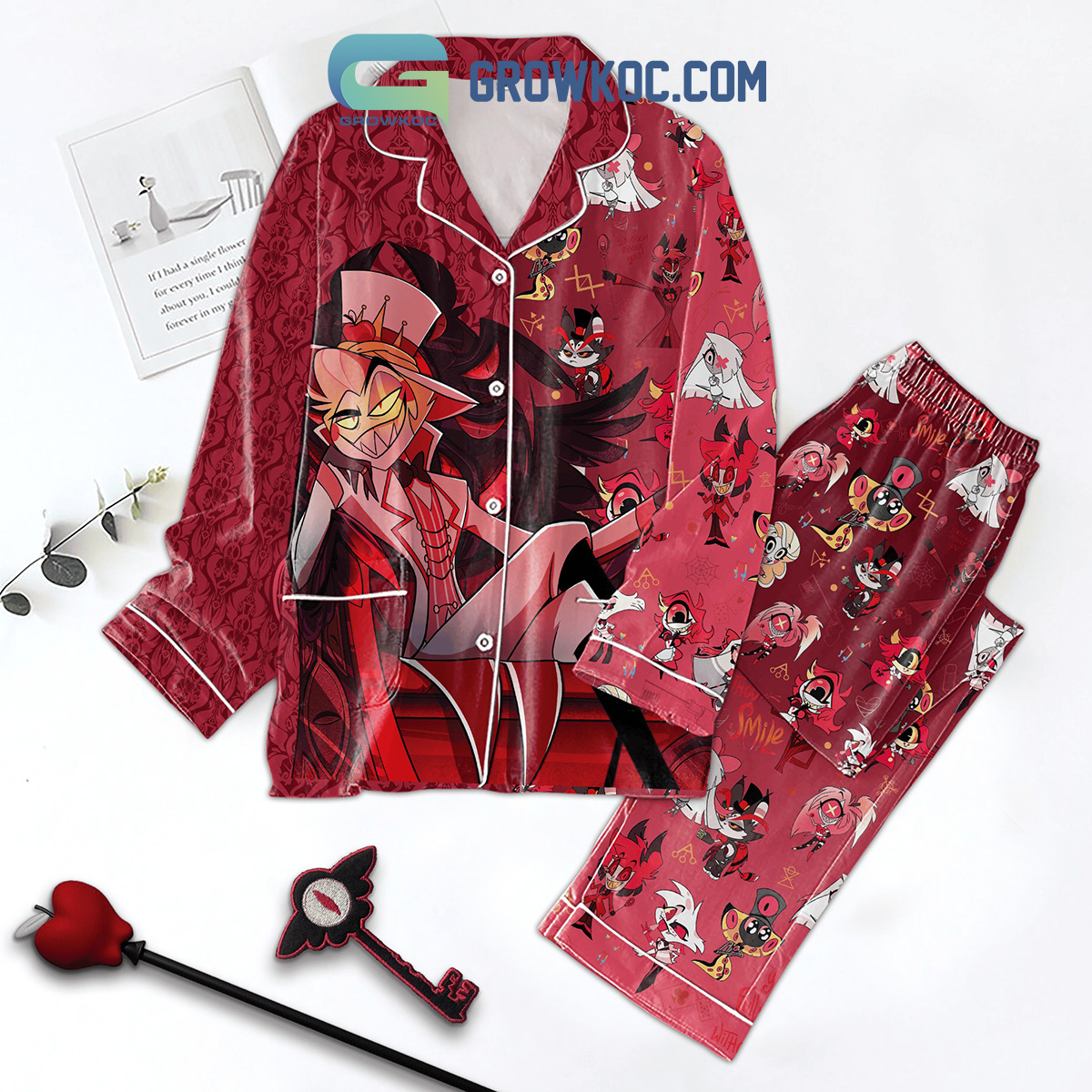 Hazbin Hotel Anime Pyjama Pajama Set Nva