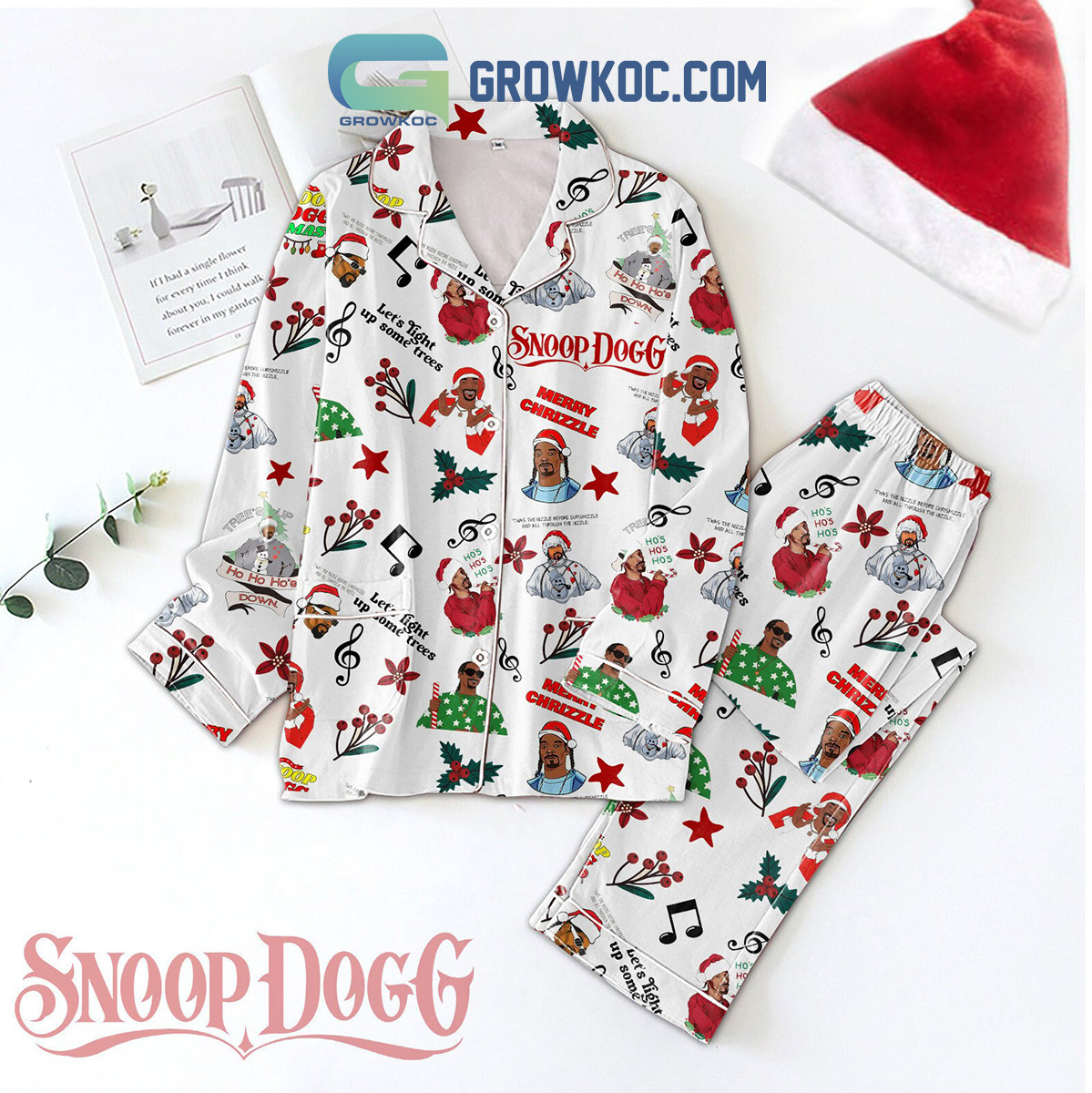 Snoop Dogg Ho?S Ho?S Ho?S Merry Chrizzle Pyjama Pajama Set Nva