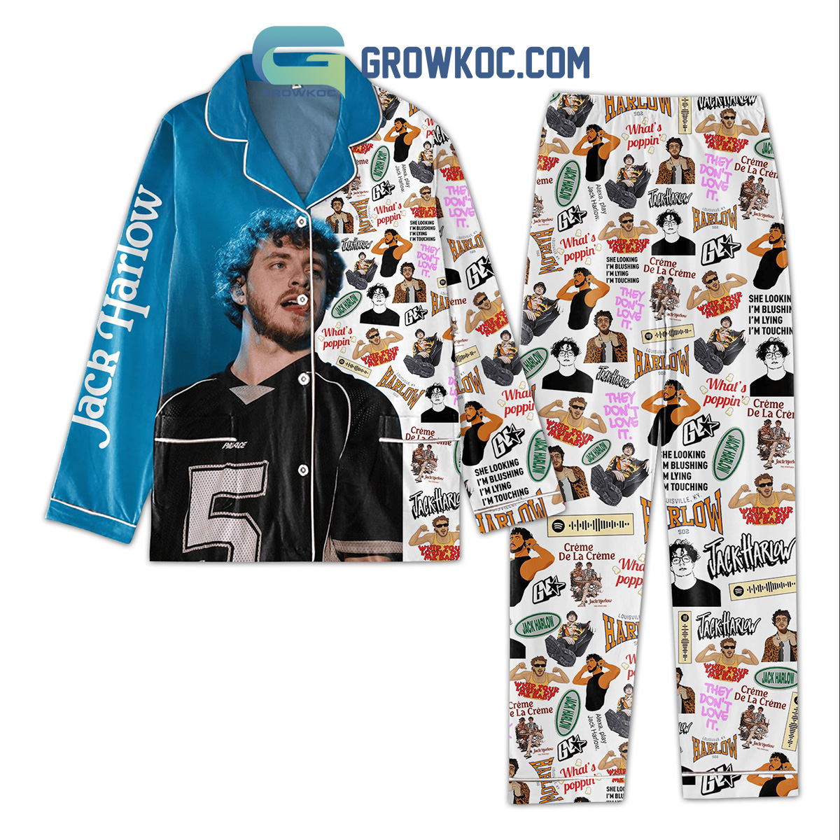 Jack Harlow Popping Pyjama Pajama Set Nva