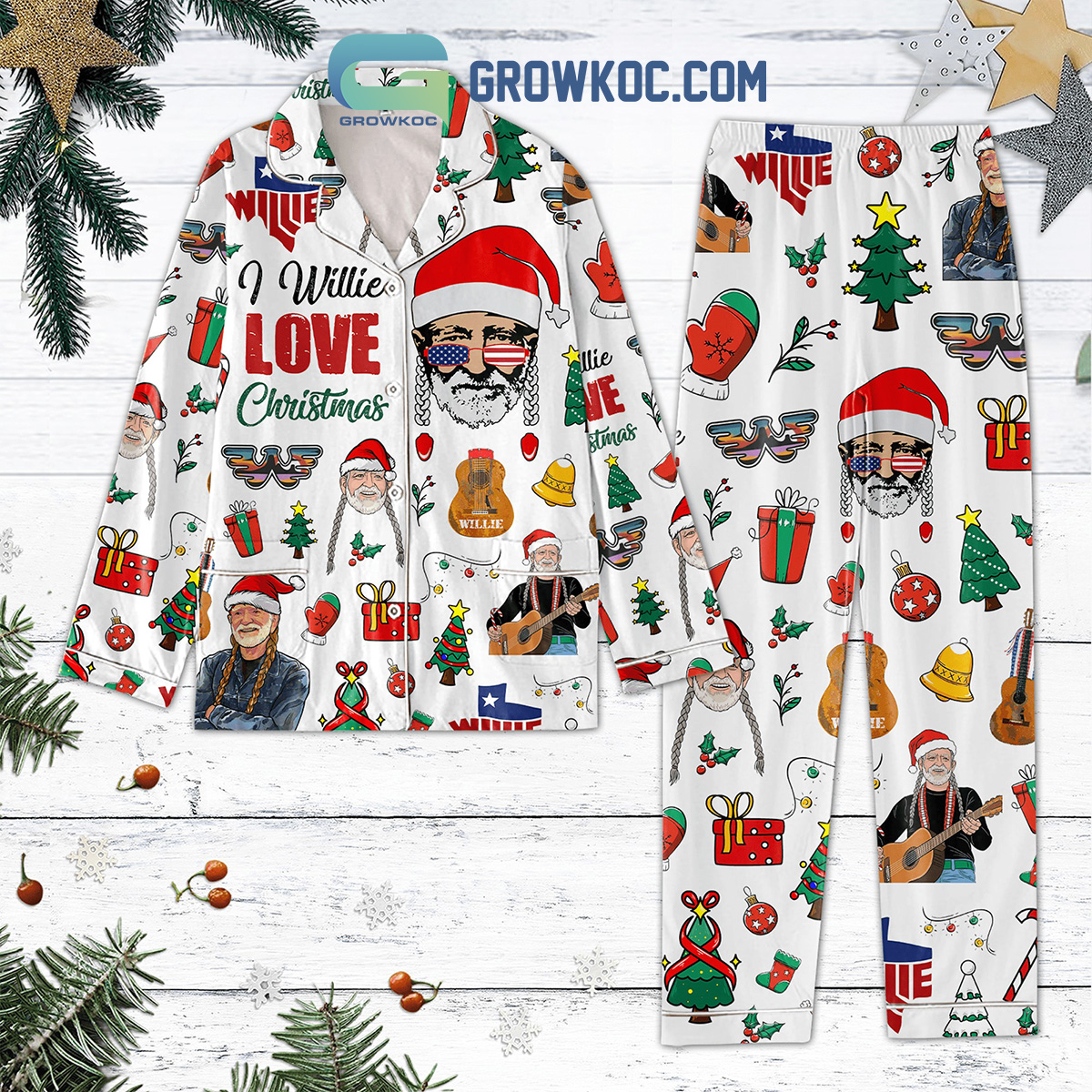 I Willie Love Family Matching Pajama Set Gifts Hg