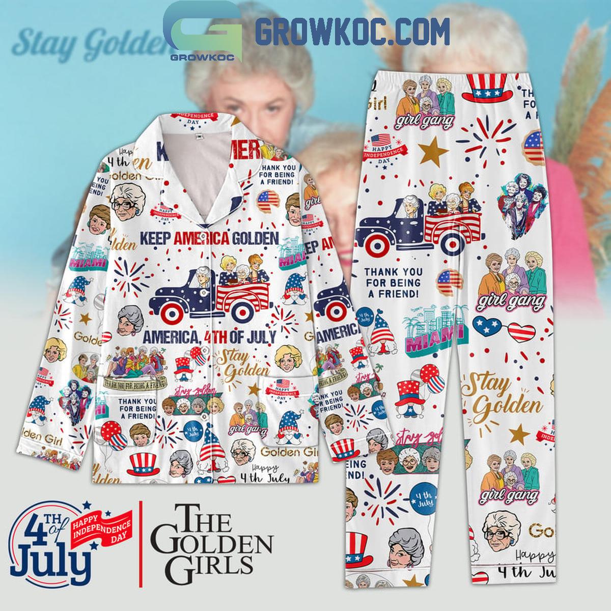 The Golden Girls Independence Day America Pyjama Pajama Set Nva