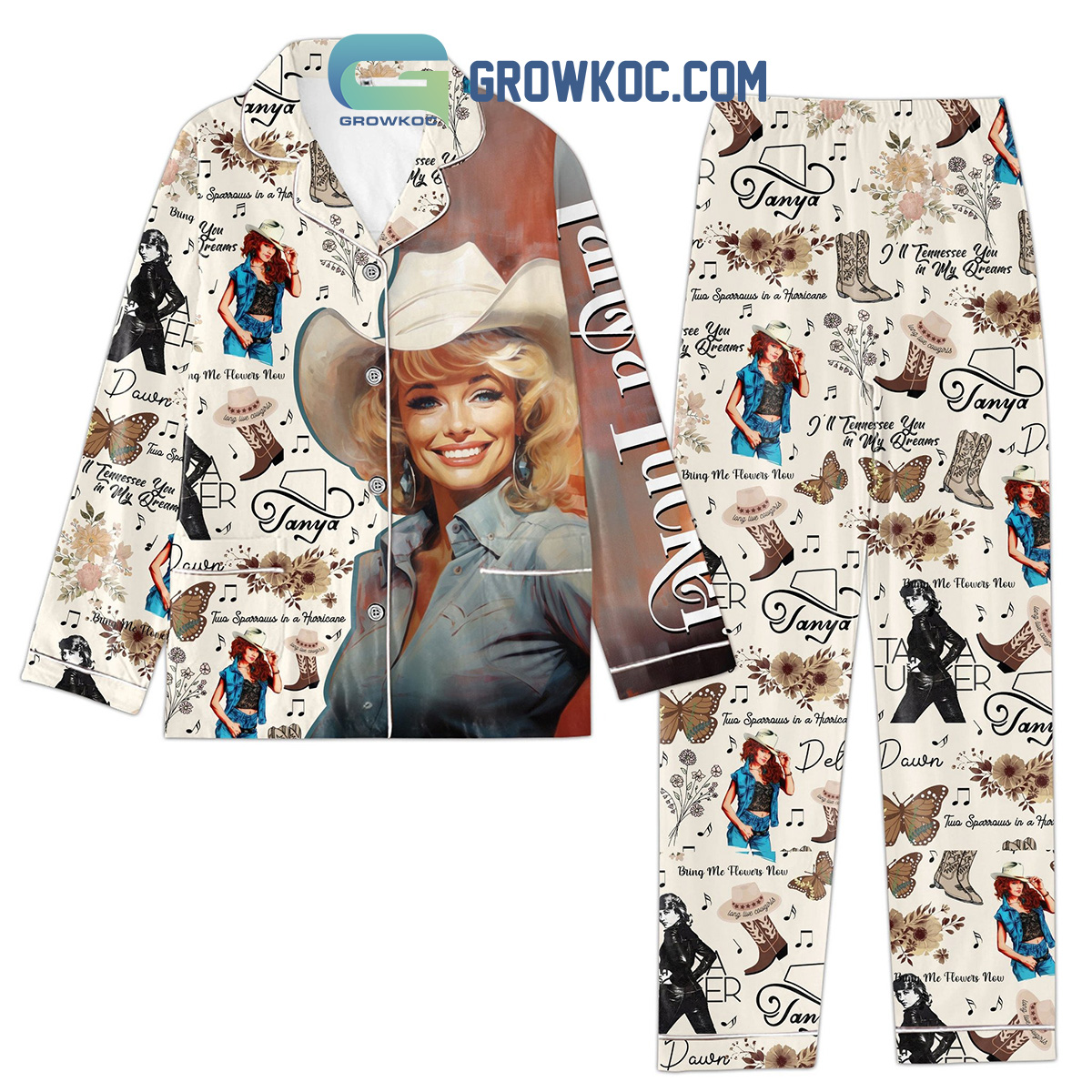 Tanya Tucker Tennessee You In My Dreams Pyjama Pajama Set Nva