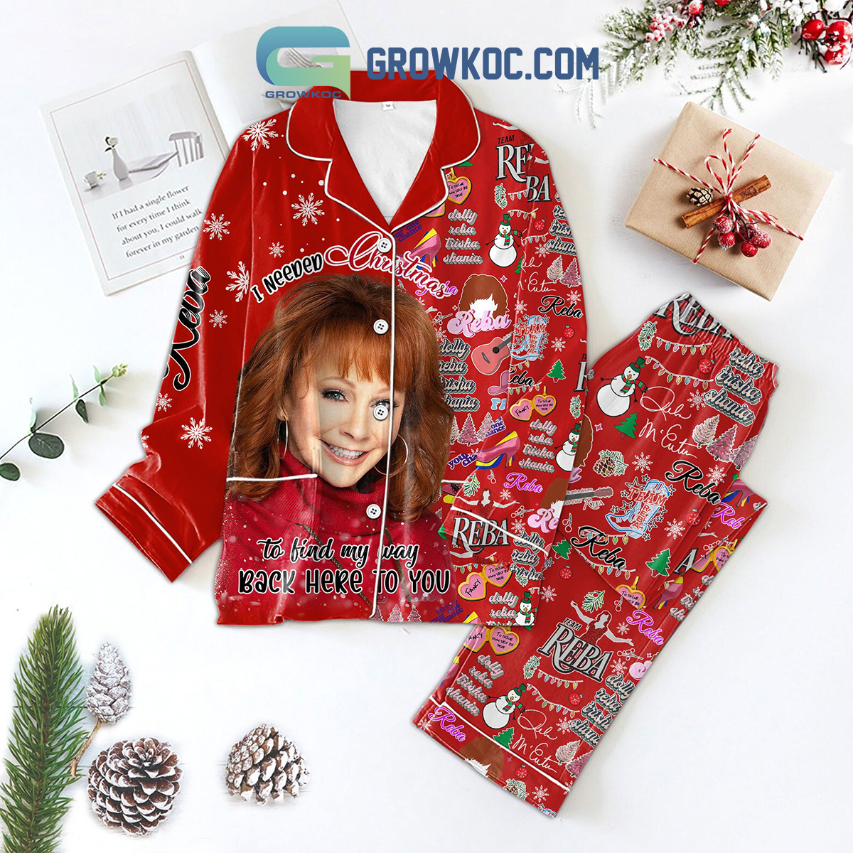 Team Reba I Needed To Find My Way Back Here To You Pajama Set Nva