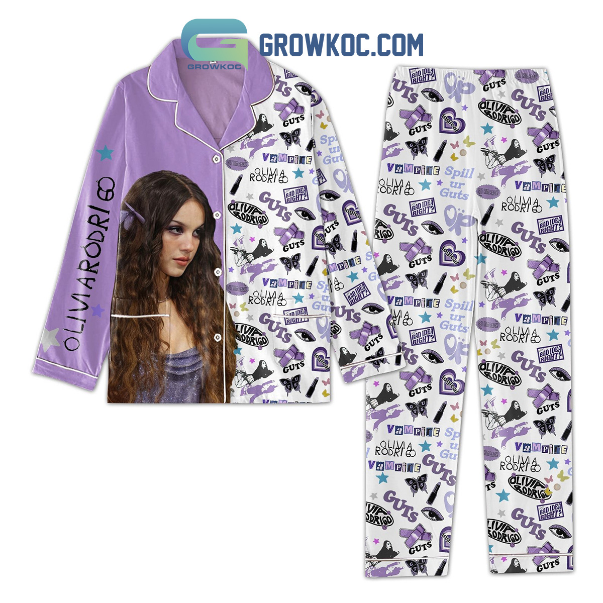 Olivia Rodrigo Guts Fan Pyjama Pajama Set Nva