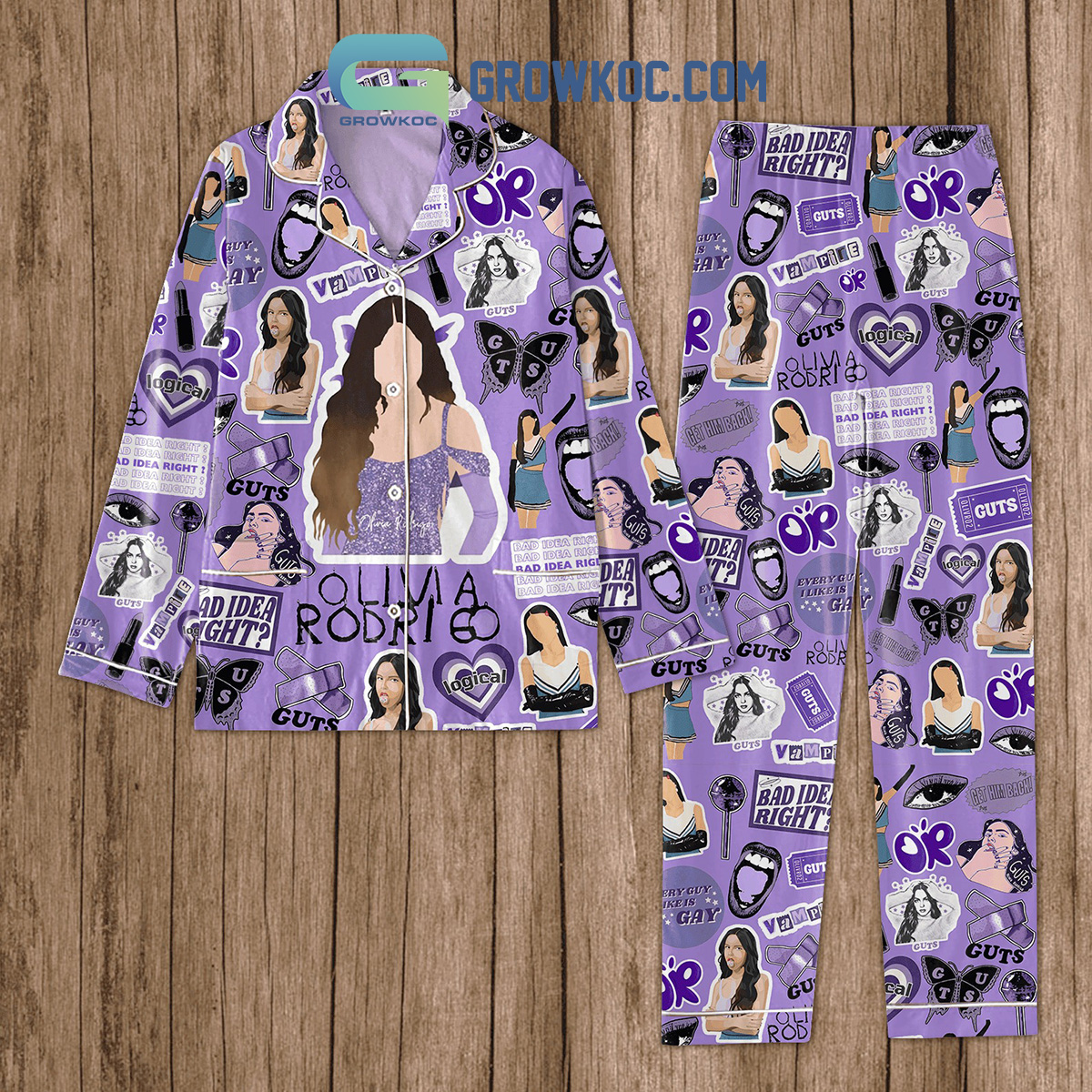 Olivia Rodrigo Purple True Love Pyjama Pajama Set Nva