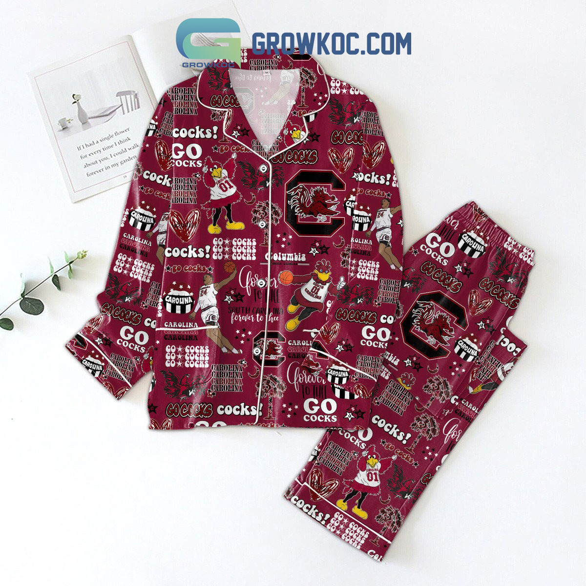 South Carolina Gamecocks Forever Pyjama Pajama Set Nva