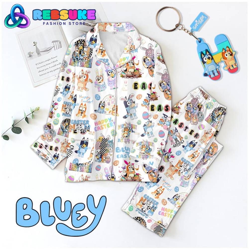 Bluey Happy Easter Pyjama Pajama Set Nva