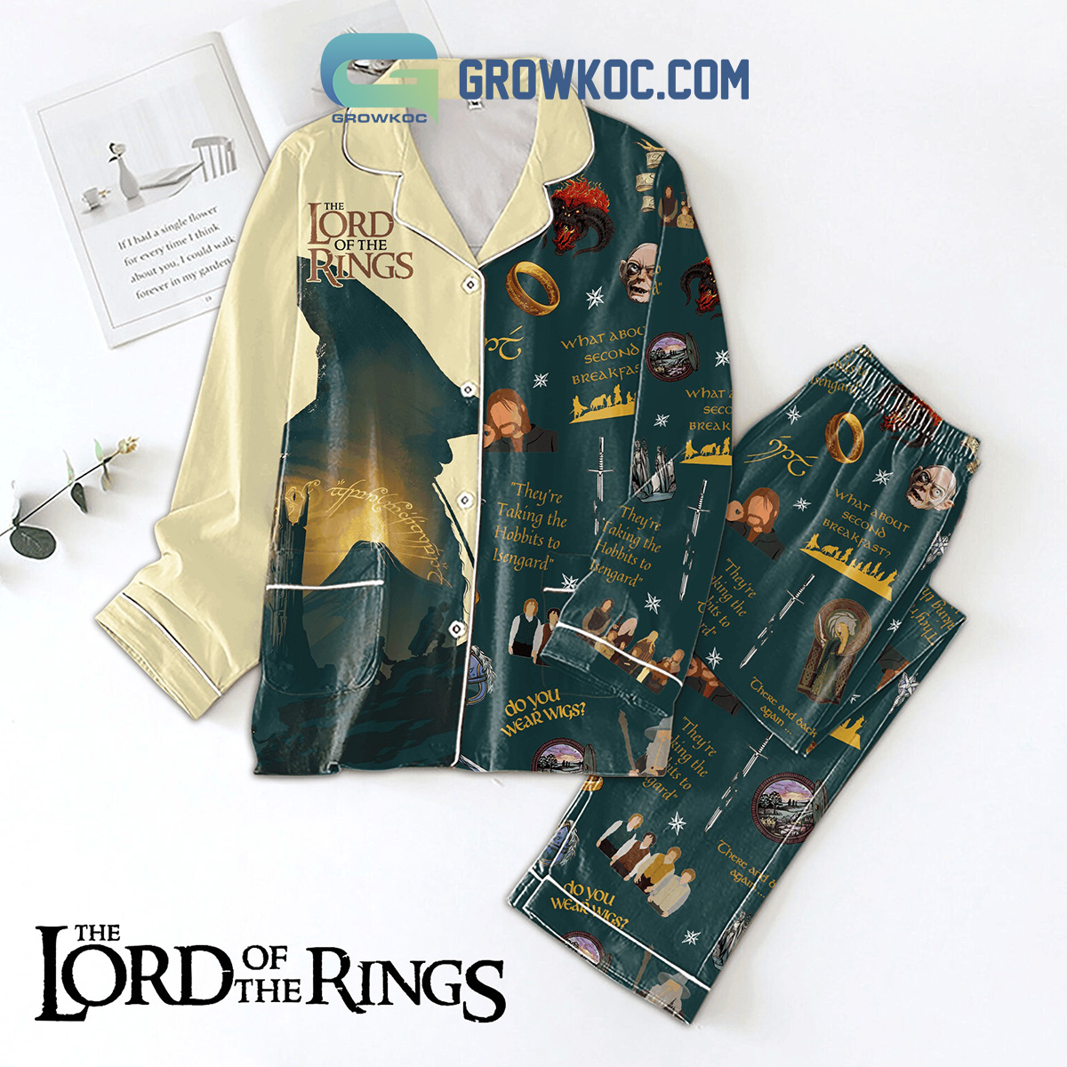 The Lord Of The Rings Taking Hobbits To Isengard Pyjama Pajama Set Nva