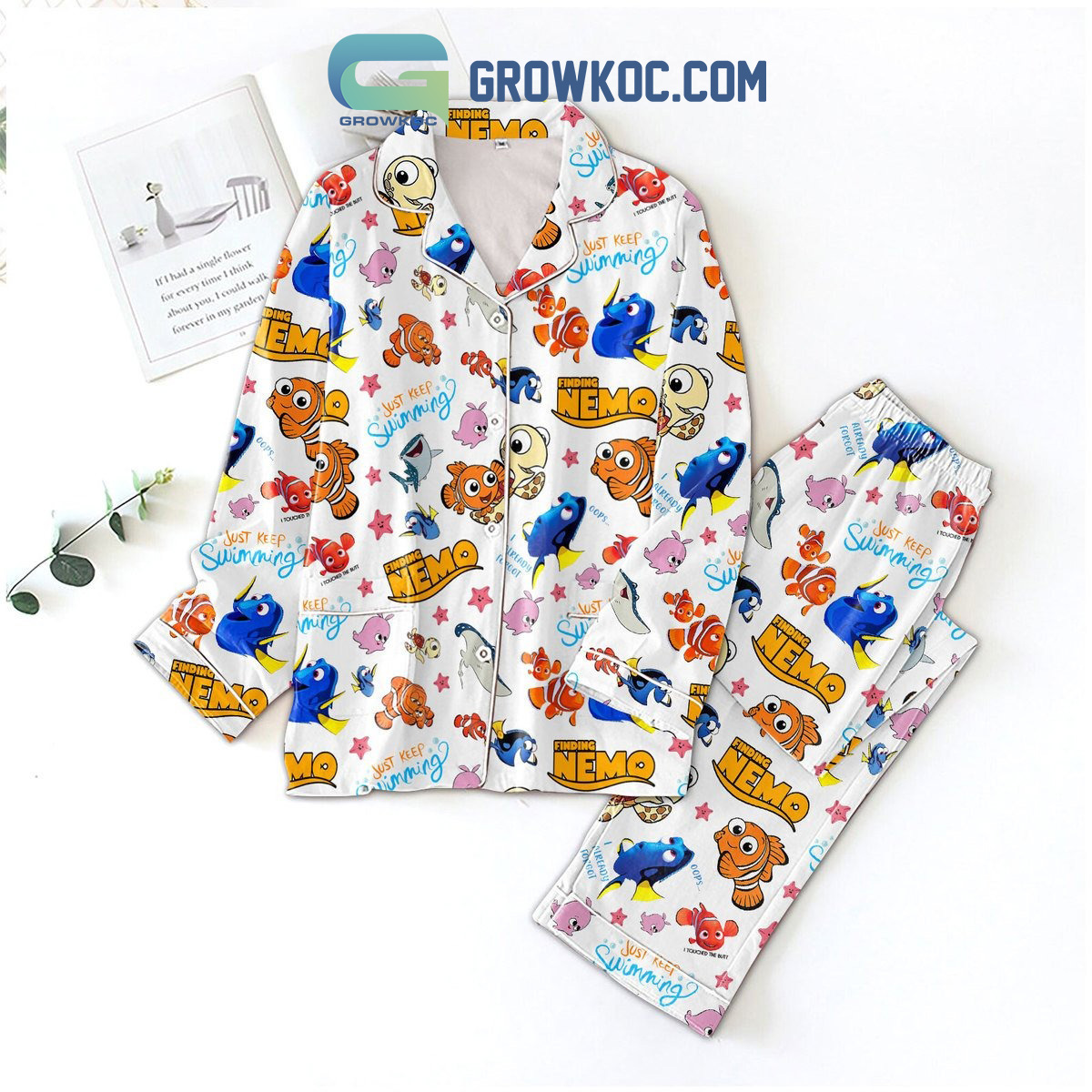 Finding Nemo Just Keep Swimming Pyjama Pajama Set Nva