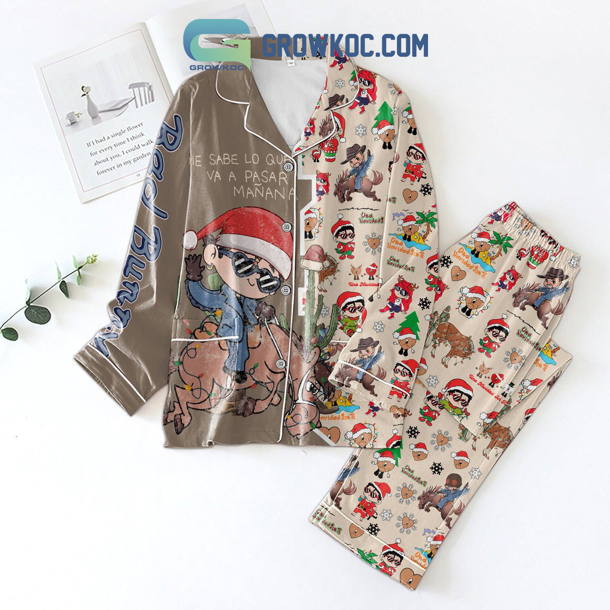 Bad Bunny Una Navidad Sin Ti Pyjama Pajama Set Nva
