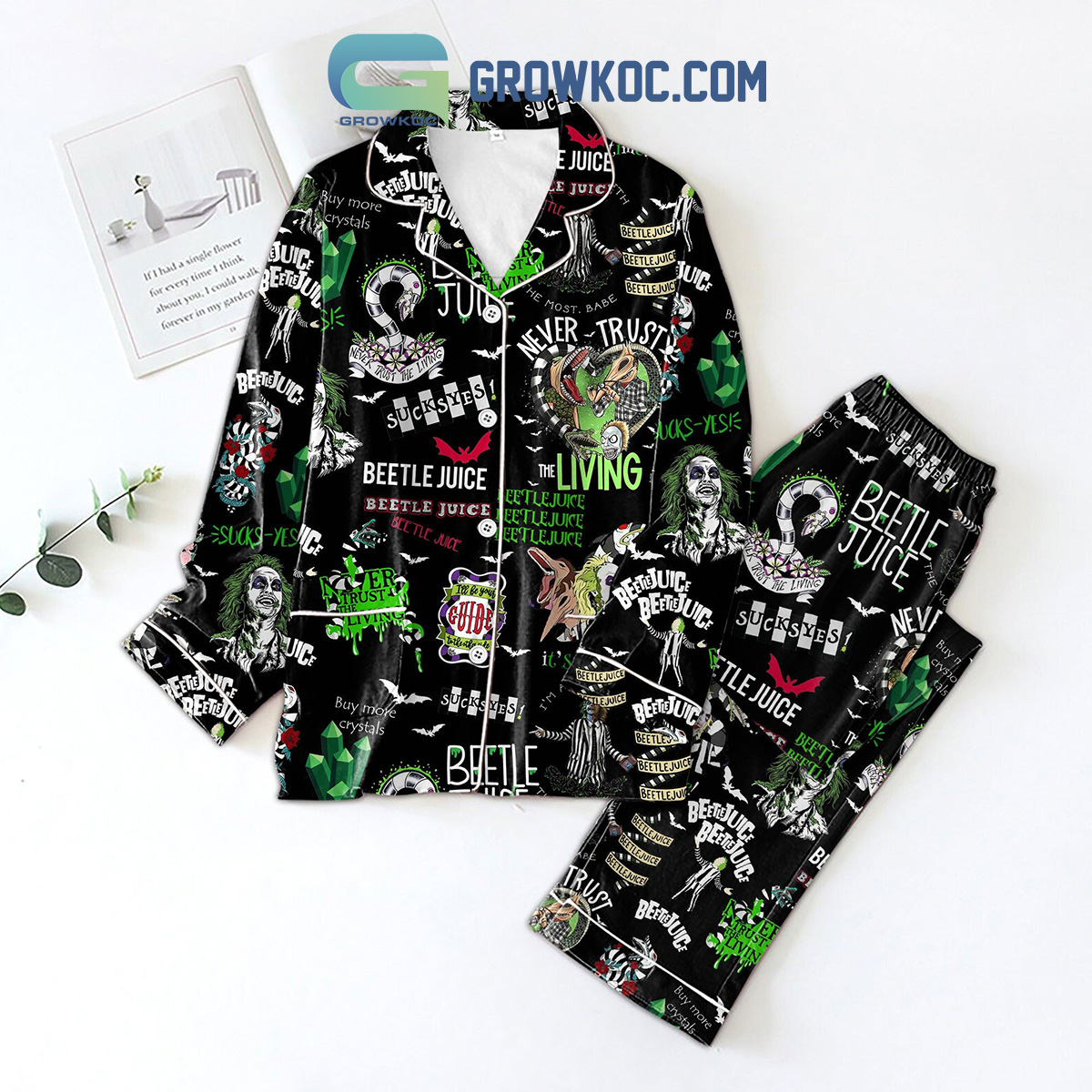 Beetlejuice I?Ll Be Yout Guide To The Other Side Pyjama Pajama Set Nva