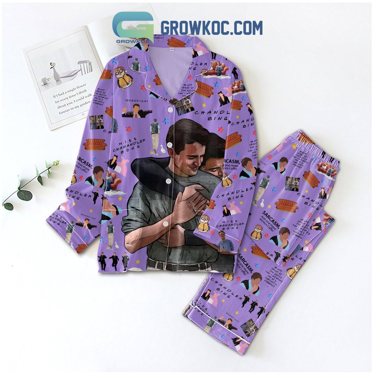 Friends Chandler Bing Pyjama Pajama Set Nva