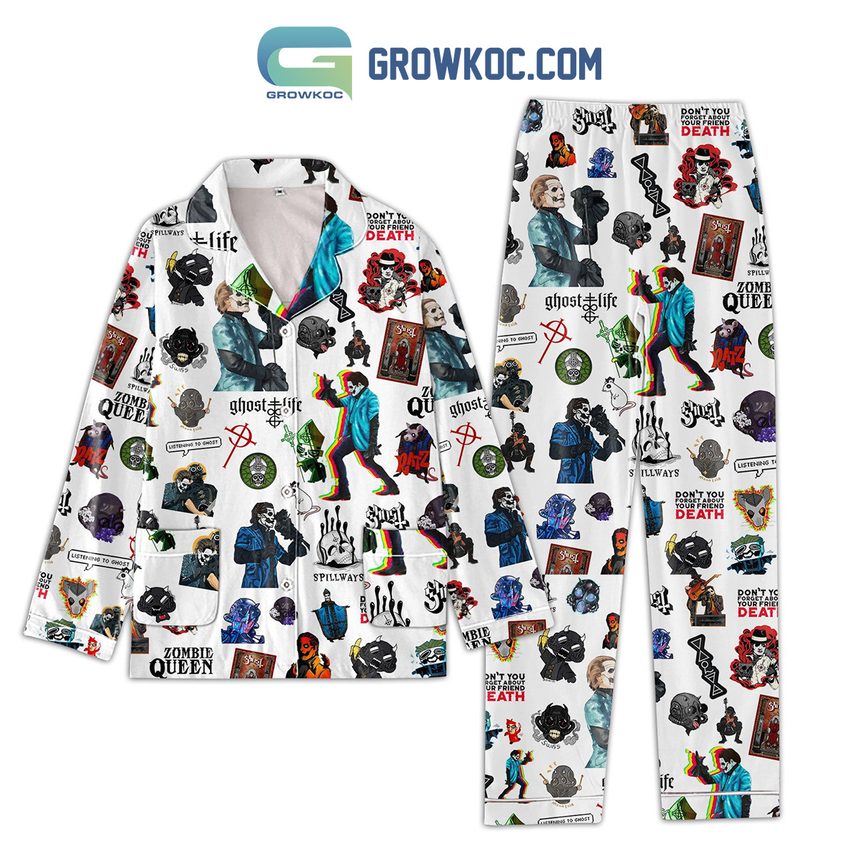 Ghost Life Zombie Queen Pyjama Pajama Set Nva