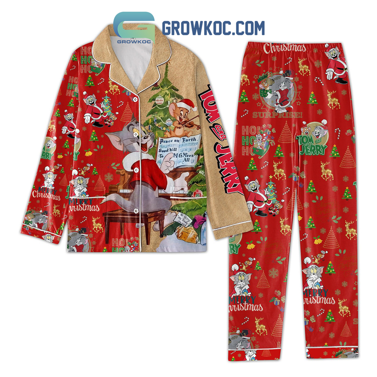 Tom And Jerry Merry Family Matching Pajama Set Gifts Hg