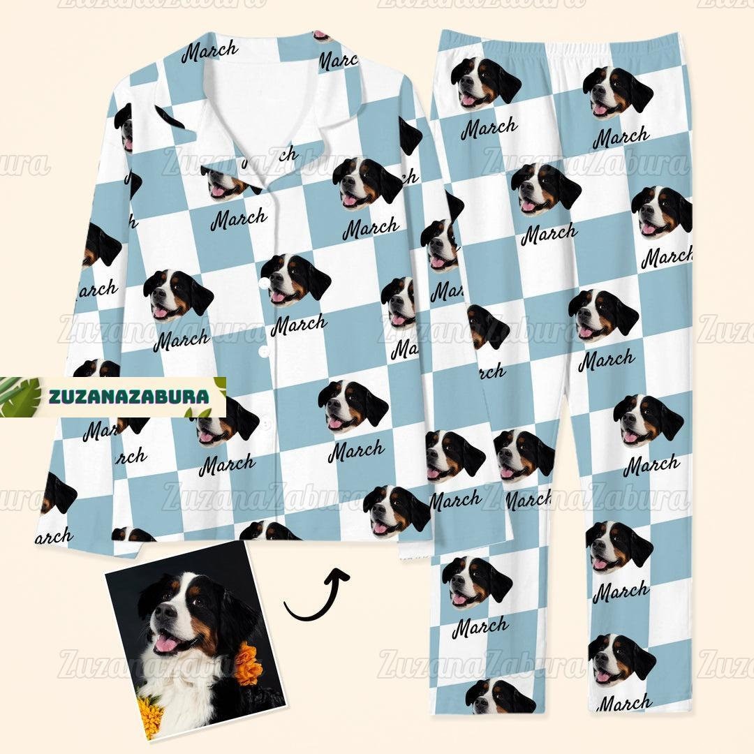 Custom Pet Pajama Set Pet Photo Long Sleeve Or Short Sleeve Pyjama Pajama Set