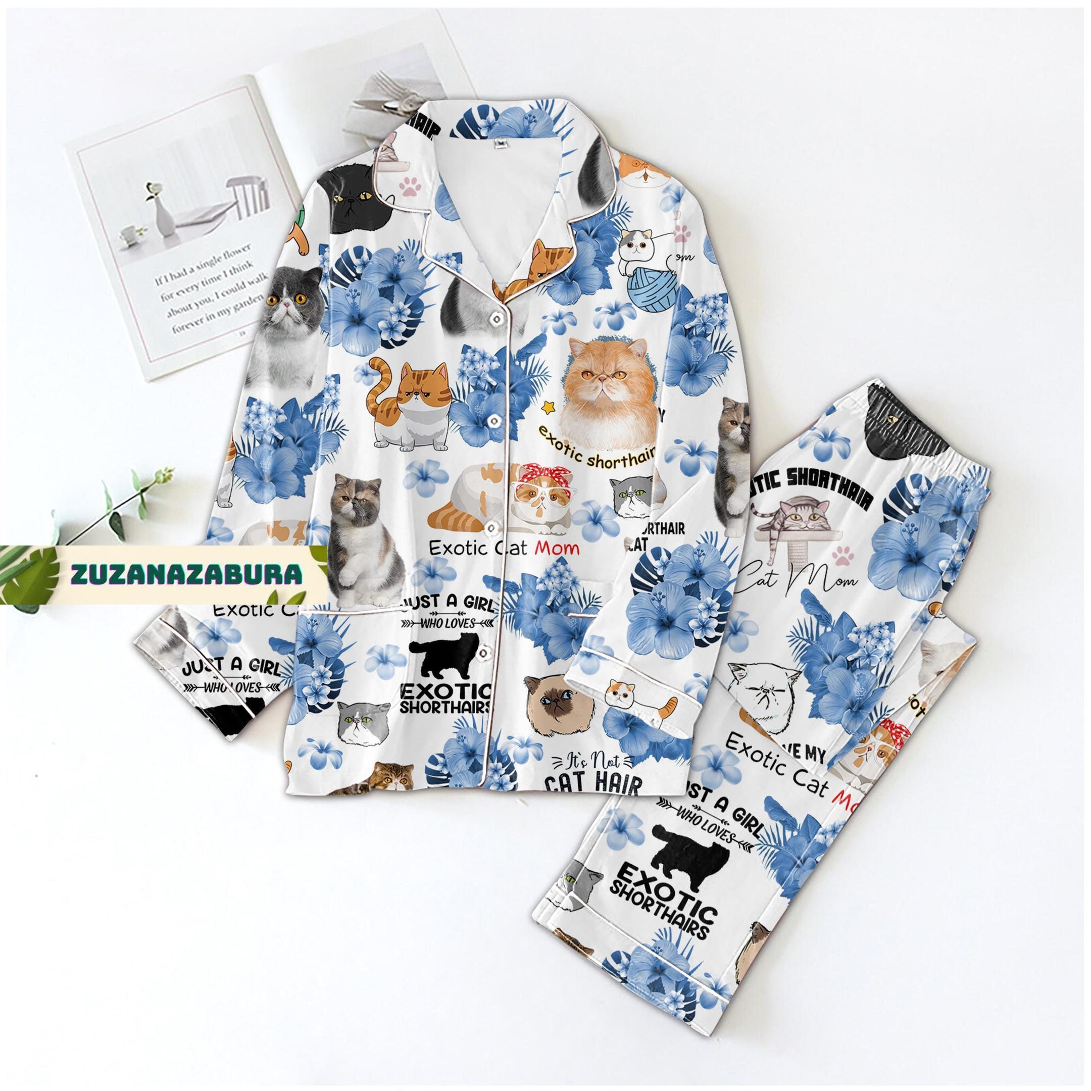 Exotic Long Sleeve Or Short Sleeve Pyjama Pajama Set