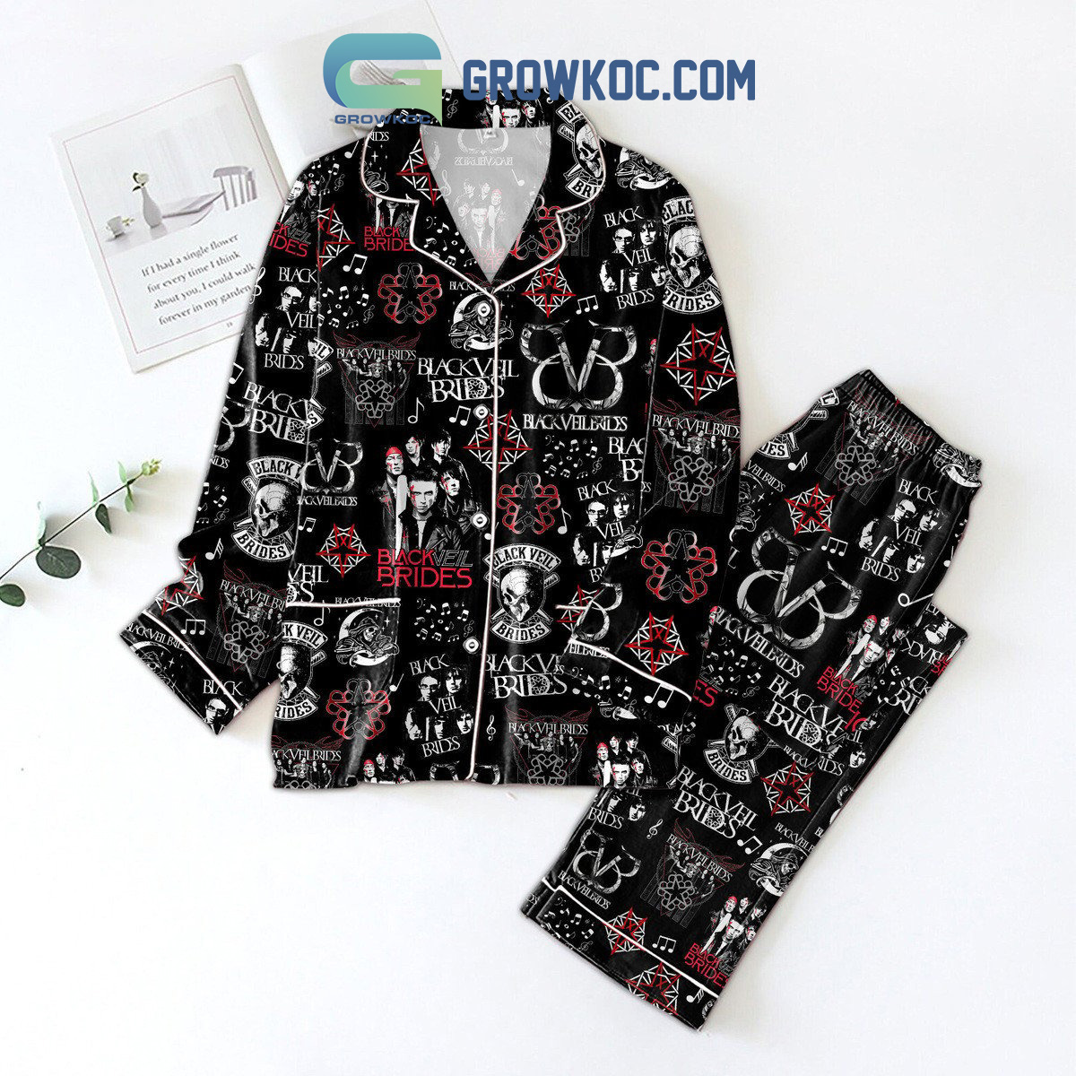 Black Veil Brides Rock N Roll Pyjama Pajama Set Nva