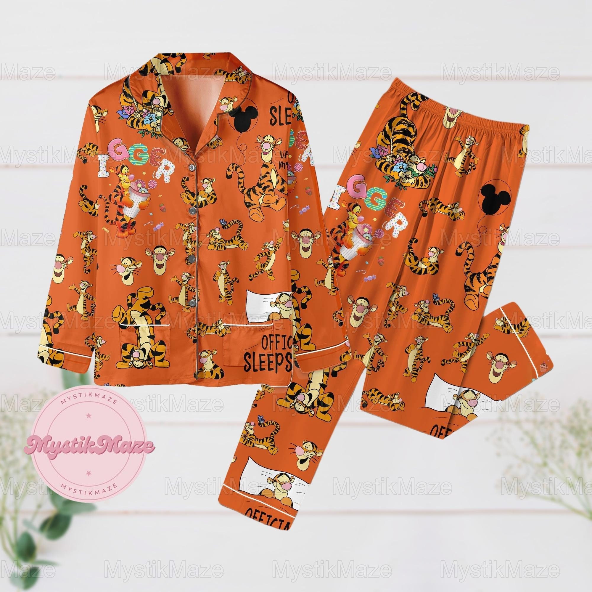 Tigger Disney Pajama Set Disney Tigger Holiday Sleepwear