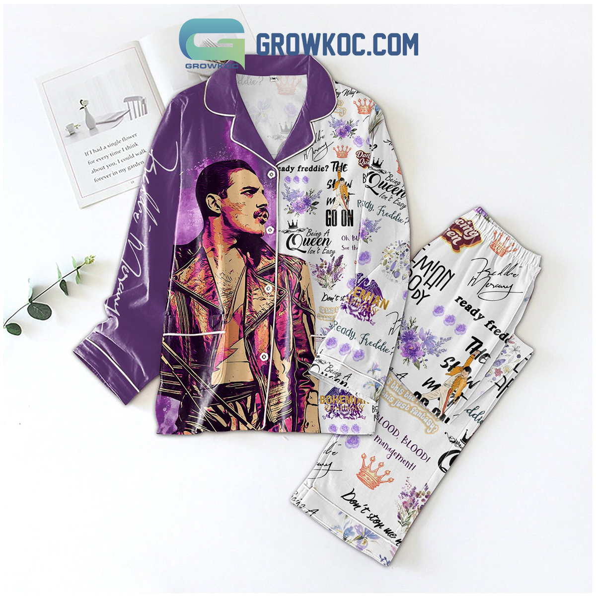 Freddie Mercury Nohemian Rhapsody Pyjama Pajama Set Nva