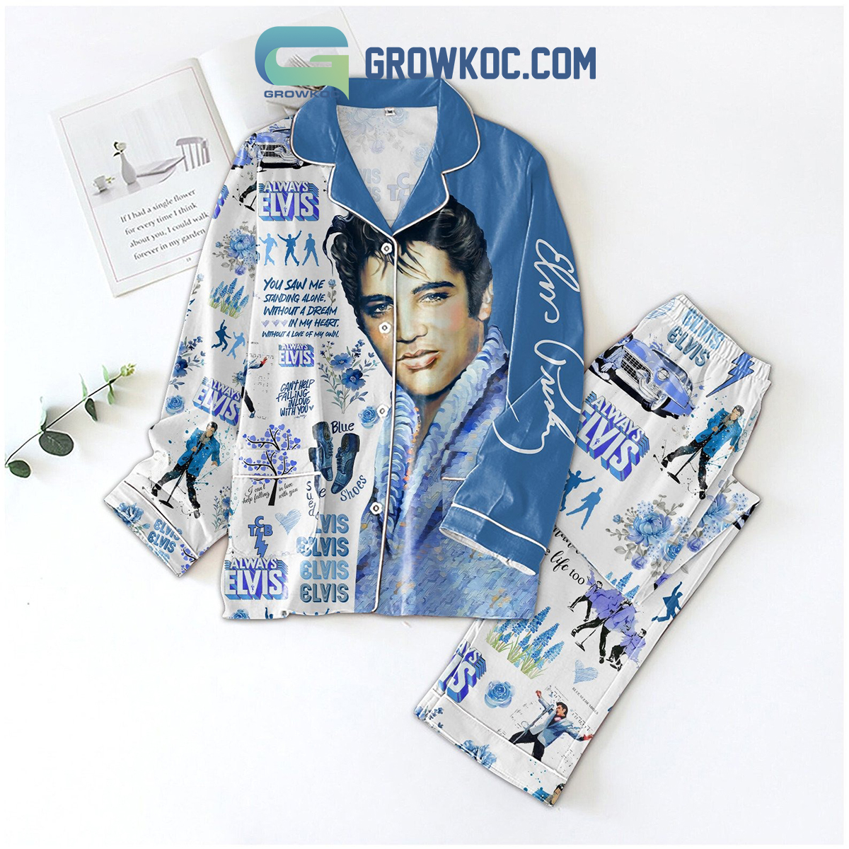 Elvis Presley Always Elvis Can?T Help Falling Inlong With You Pyjama Pajama Set Nva