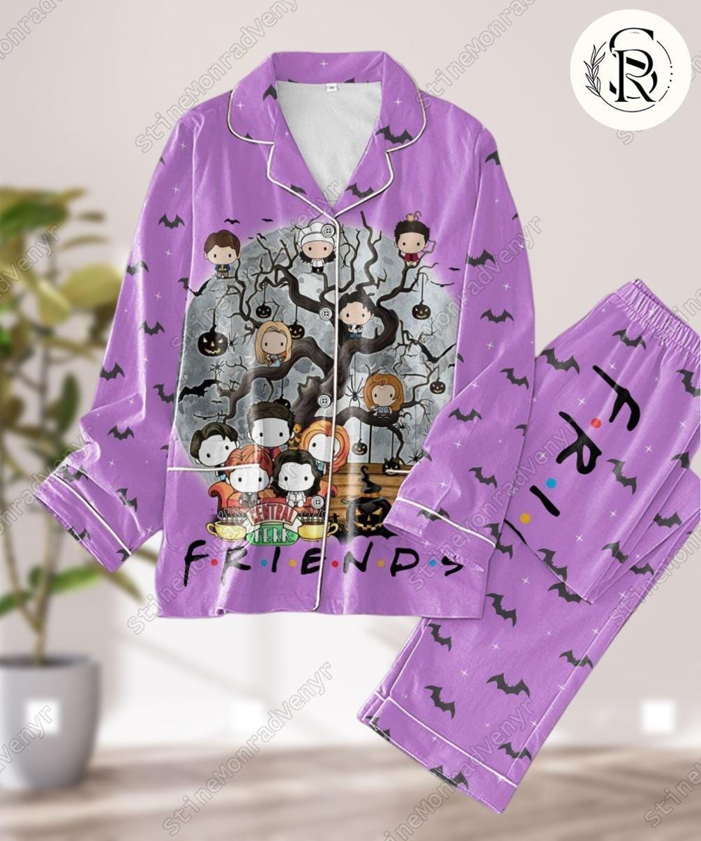 Friends Halloween Long Sleeve Or Short Sleeve Pyjama Pajama Set