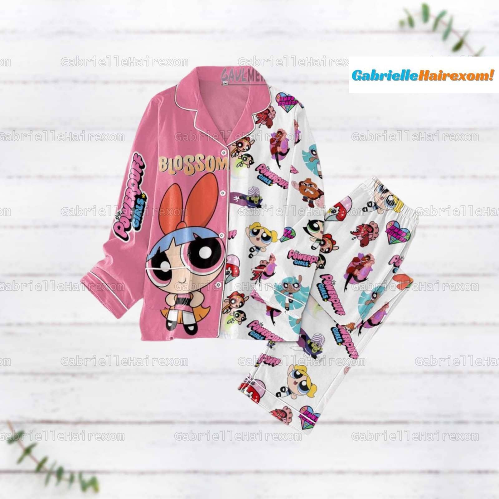 Powerpuff Girls Pajama Buttercup Bubbles Blossom Womens Pajama Set Hg Powerpuff Girls Family Pajama Cartoon Thick Pjs